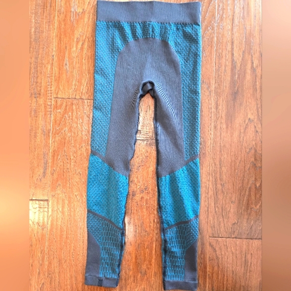 Lululemon Wunder Under Full Length High Waist Green Gray Leggings Size 8 Texture - Picture 3 of 9